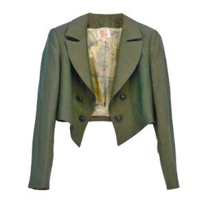 HIGH QUALITY BOLERO JACKET IN HUNTING GREEN BY T.BA MADRID